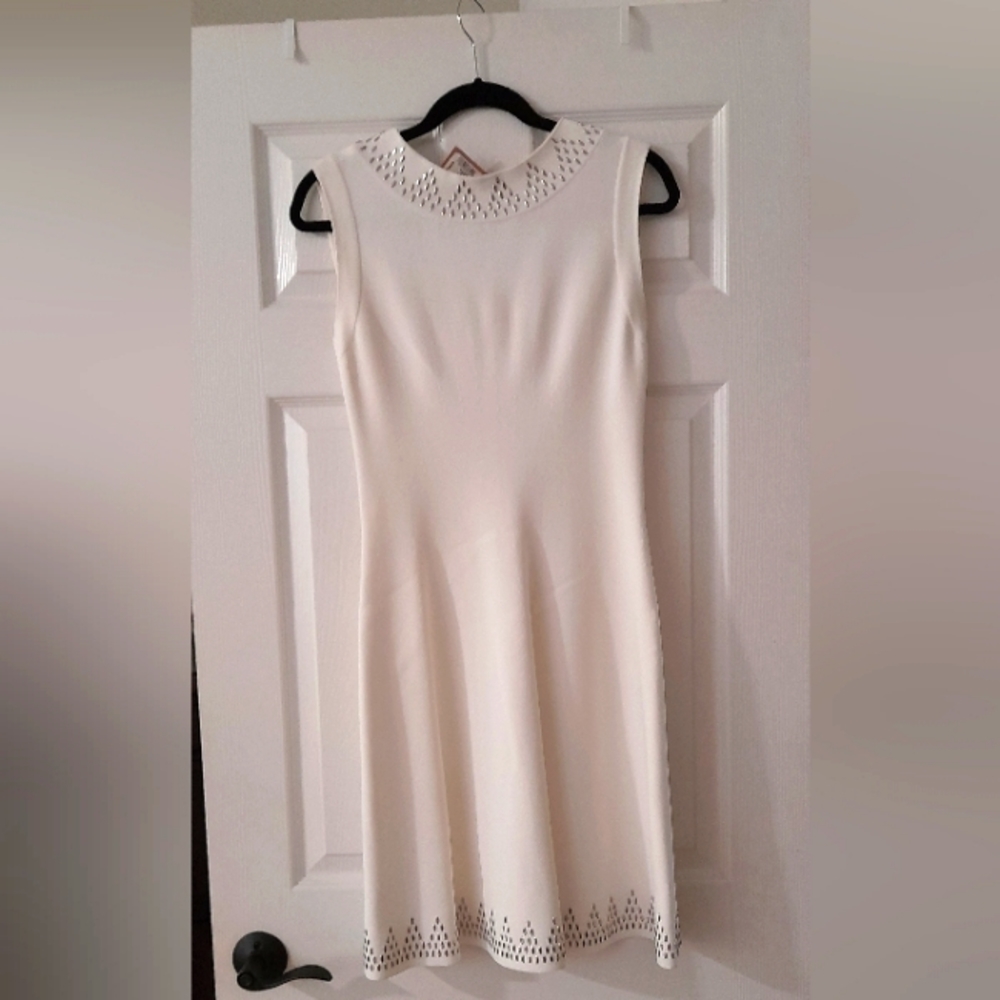 NWT Alaia white studded knit dress